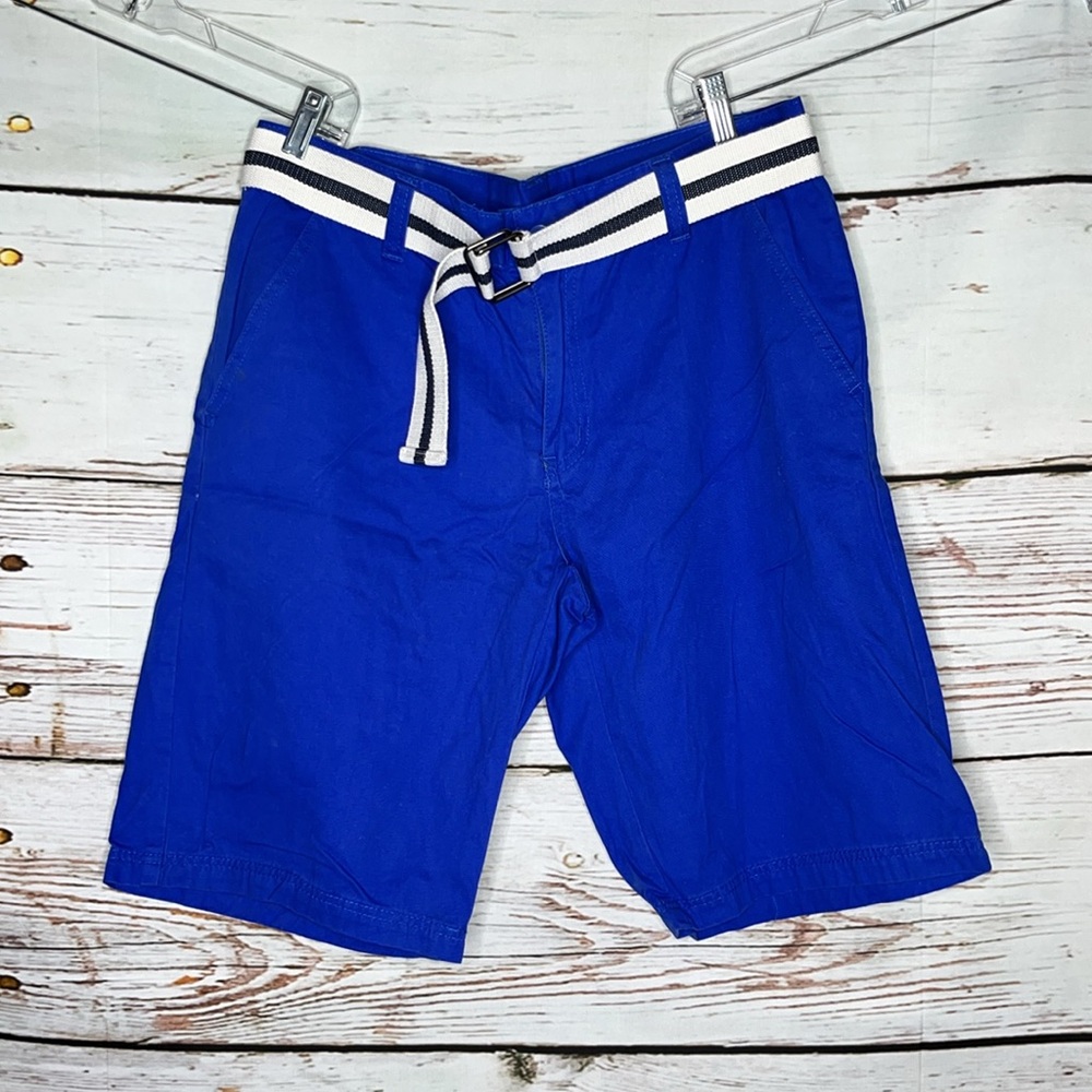 True Rock NWT Size 34 Royal Blue 100% Cotton Shorts with Canvas Belt